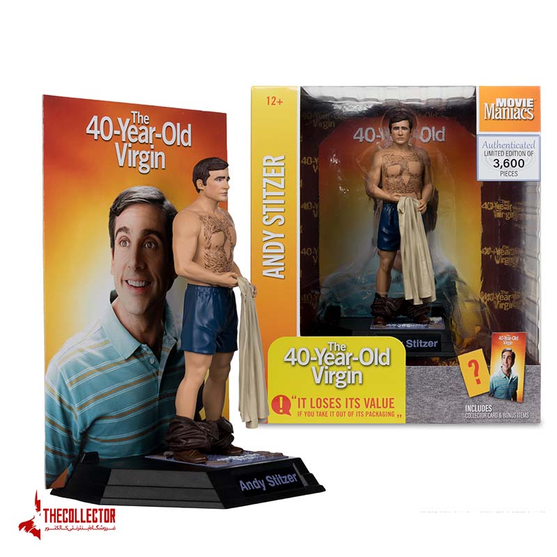 اکشن فیگور اندی استیتر | Andy Stitzer | فیلم The 40-Year-Old Virgin | برند McFarlane Toys | سری Movie Maniacs