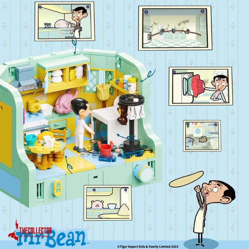 اکشن فیگور ساختنی Mr. Bean Kitchen | برند Area X | صحنه آشپزخانه مستر بین