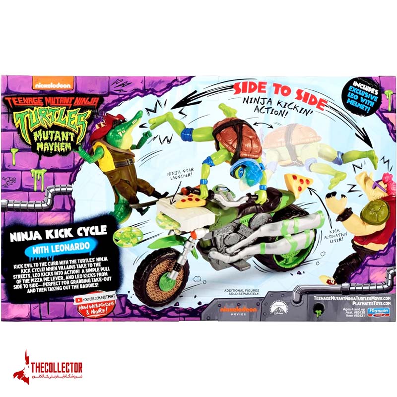 لاک‌پشت‌های نینجا | Turtle Mutant Ninja Kick Cycle Leonardo | موتور نینجایی لئوناردو